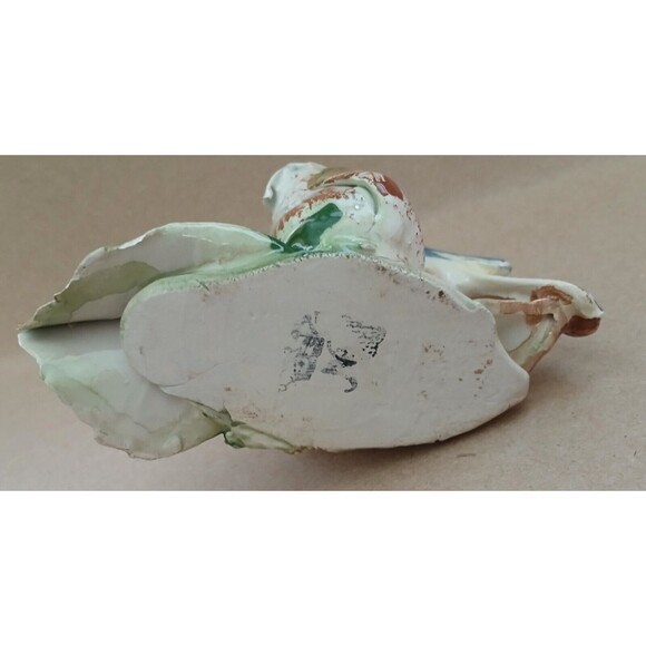 Vintage Capodimonte  Porcelain Candle Holder Made in Italy Bird & Flower RARE - Picture 9 of 12